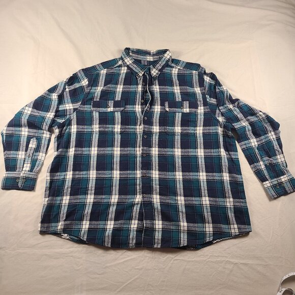 Faded Glory Flannel Men's 3XL (54-56) Green/Black - Picture 1 of 7